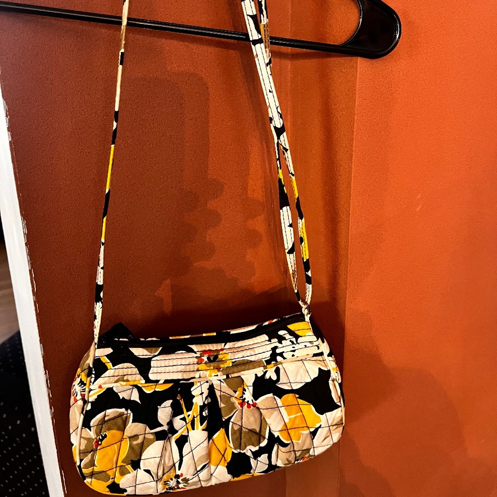 Vera Bradley Small Crossbody Purse. Dogwood pattern with ID Wristlet Wallet